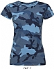 Camiseta Camuflaje Mujer Camo Sols - Color Camuflaje Azul